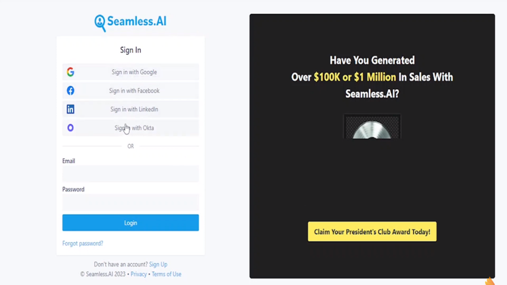 How to create an account on Seamless AI?