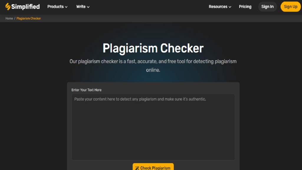 Simplified Plagiarism Checker
