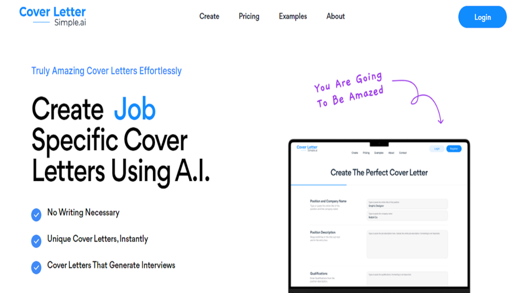 Cover Letter Simple.ai