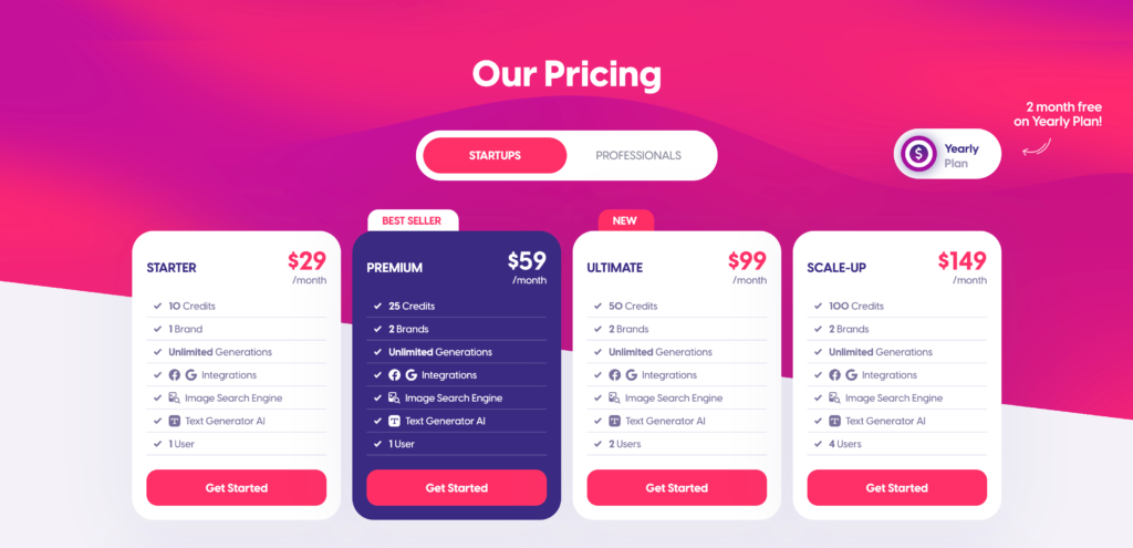 Adcreative.ai Pricing Plans Tailored to Your Needs
