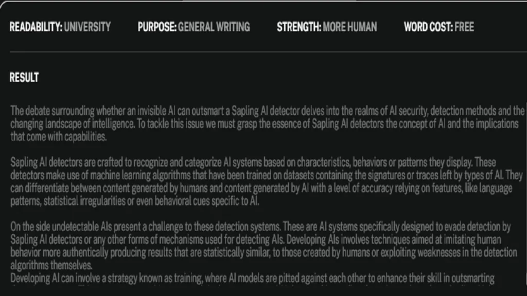 We copy the content from ChatGPT to Undetectable AI humanizer. Click Humanize. Undetectable AI humanizer humanize the content generated through ChatGPT.