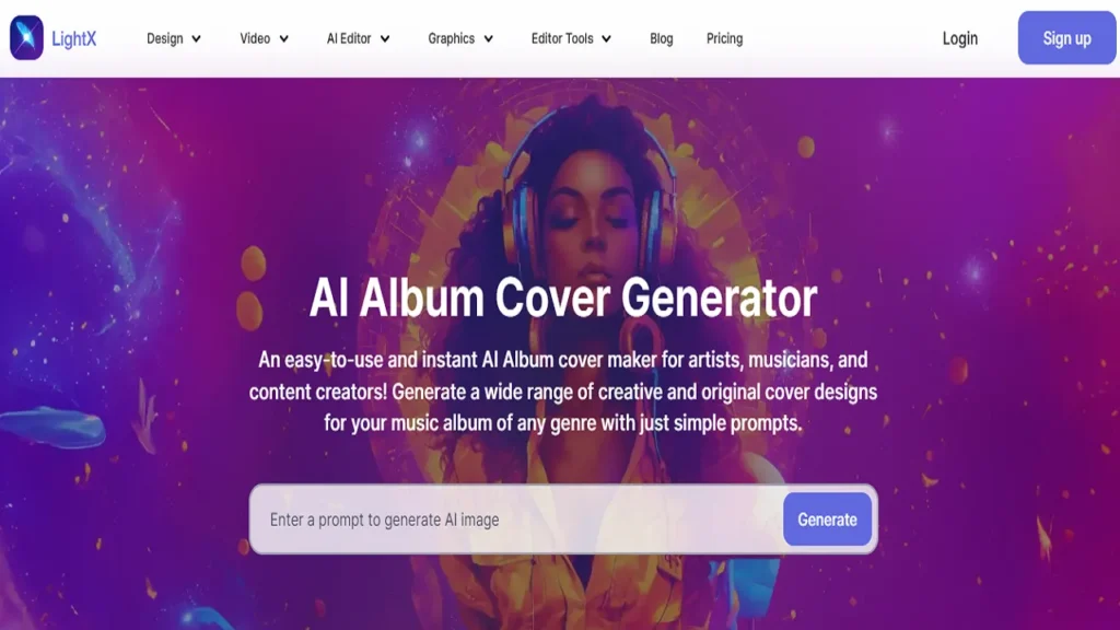 LightX AI Album Cover Generator