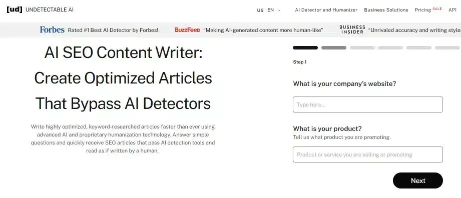 
Undetectable AI seo writer