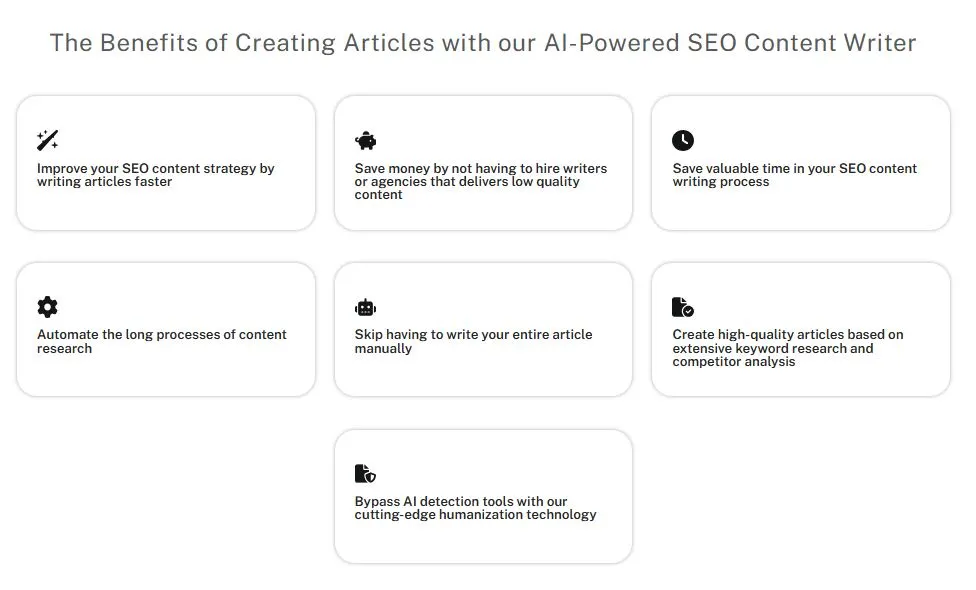 Benefits of Using the Undetectable AI SEO Writer