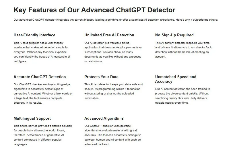 Duplichecker AI key features