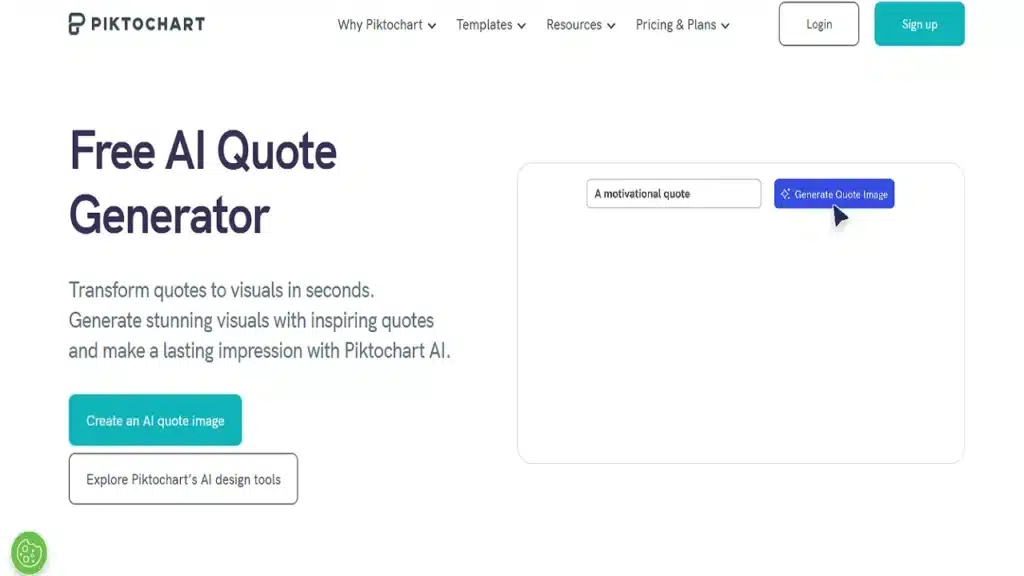 PiktoChart AI Generated Inspirational Quotes