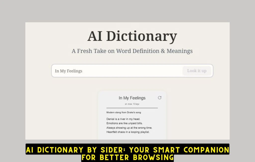 AI Dictionary by Sider