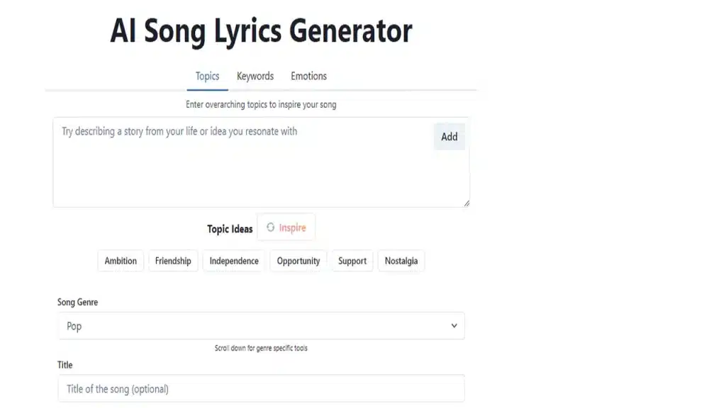 FreshBots AI Song Lyrics Generator