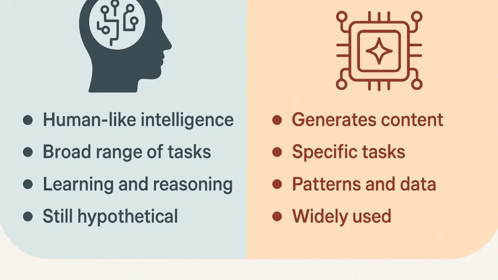 Key Differences: General AI Vs Generative AI